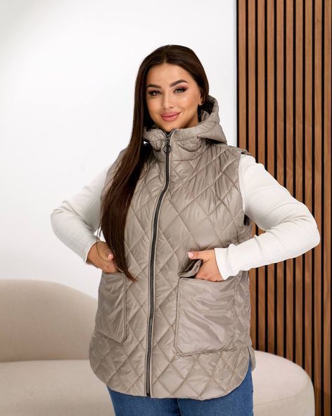 Жіночий утеплений стьобаний жилет PLUS SIZE