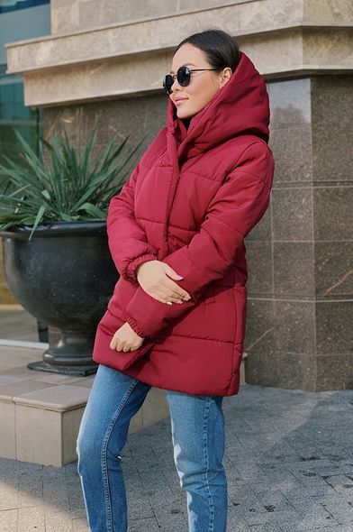 Тепла жіноча куртка з капюшоном 42-46 р-ра 6939