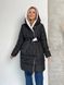 Reversible winter coat with hood and belt, Белый, 42/44