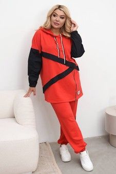 Спортивный женский костюм с контрастный вставками