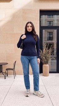 Жіночий теплий гольф на флісі PLUS SIZE