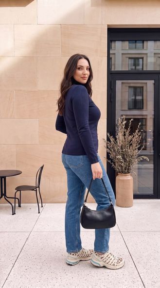 Жіночий теплий гольф на флісі PLUS SIZE