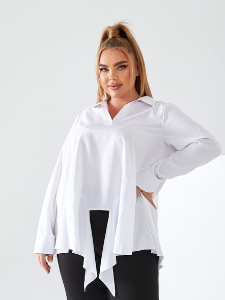 Stylish loose-fitting shirt, Белый, 50/52