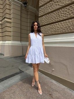 Нежное летнее платье из натуральной прошвы