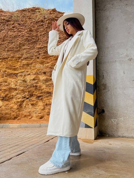 Жіноче кашемірове пальто вільного крою ONESIZE 42-48