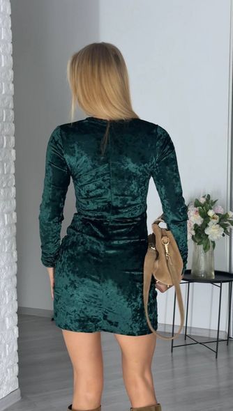Коротка оксамитова сукня
