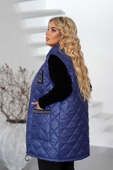 Жіночий подовжений жилет утеплений PLUS SIZE