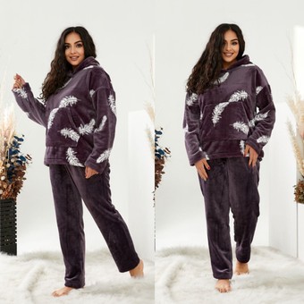 Warm pajamas (home suit) made of velsoft, 42/46