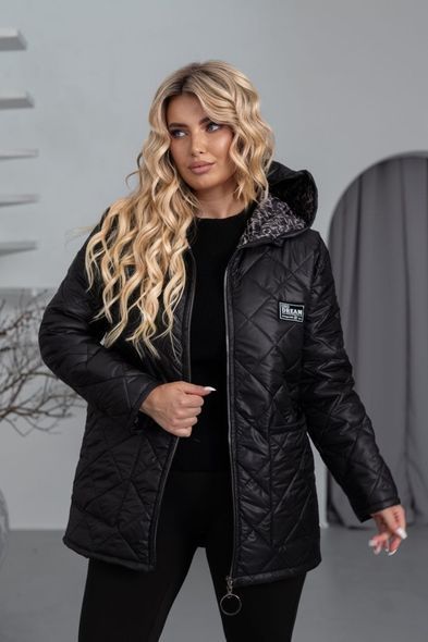 Женская утепленная куртка с капюшоном PLUS SIZE