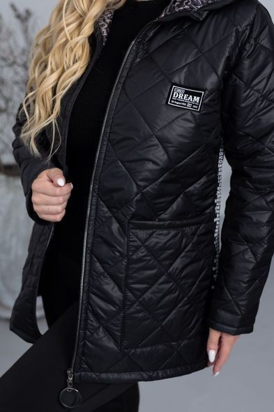 Женская утепленная куртка с капюшоном PLUS SIZE
