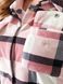 Warm checkered fleece shirt with snap buttons, Фрезовый