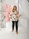 Свободная женская блуза в крупный горох Plus Size