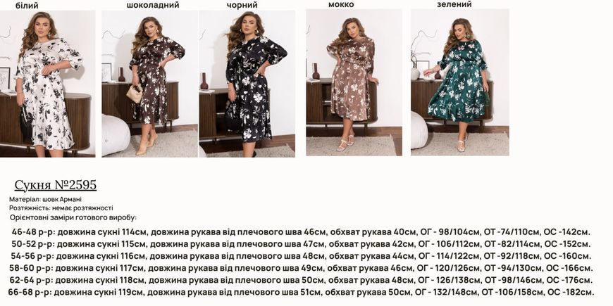 Шовкова сукня довжини міді з квітковим малюнком