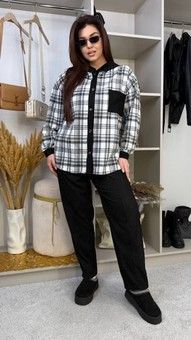 Модна фланелева сорочка з капюшоном