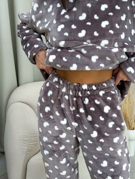 Теплый домашний костюм-пижама с сапожками