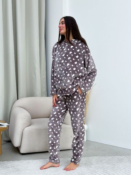 Теплый домашний костюм-пижама с сапожками