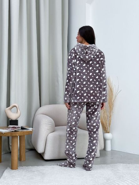 Теплий домашній костюм-піжама з чобітками